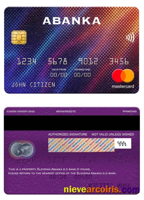 Slovenia Abanka d.d bank mastercard